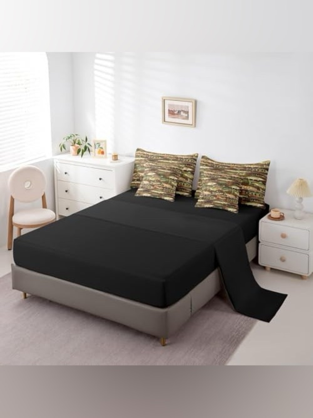 Feelyou Bass Fish Comforter Set Twin Size Fishing and Hunting Bedding Set - Picture 4 of 5